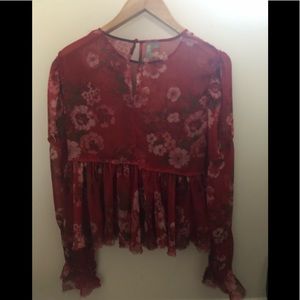 ASOS Ruffle Long Sleeve Shirt